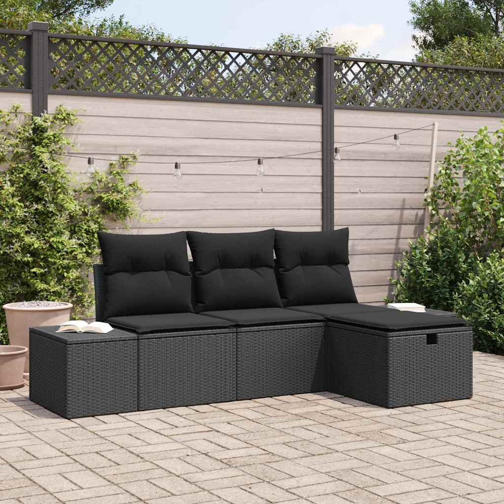 Sofa Set 4 stk. Poly-Rattan