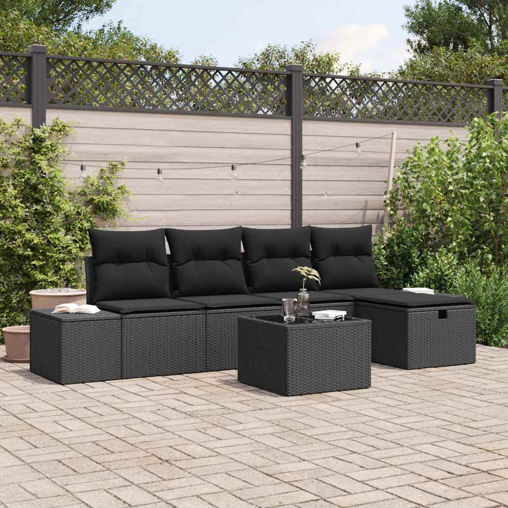 Sofa Set 5 stk. Poly-Rattan