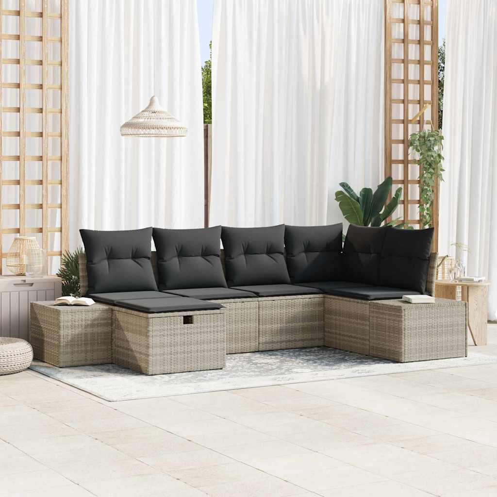 Sofa Set 7 stk. Poly-Rattan