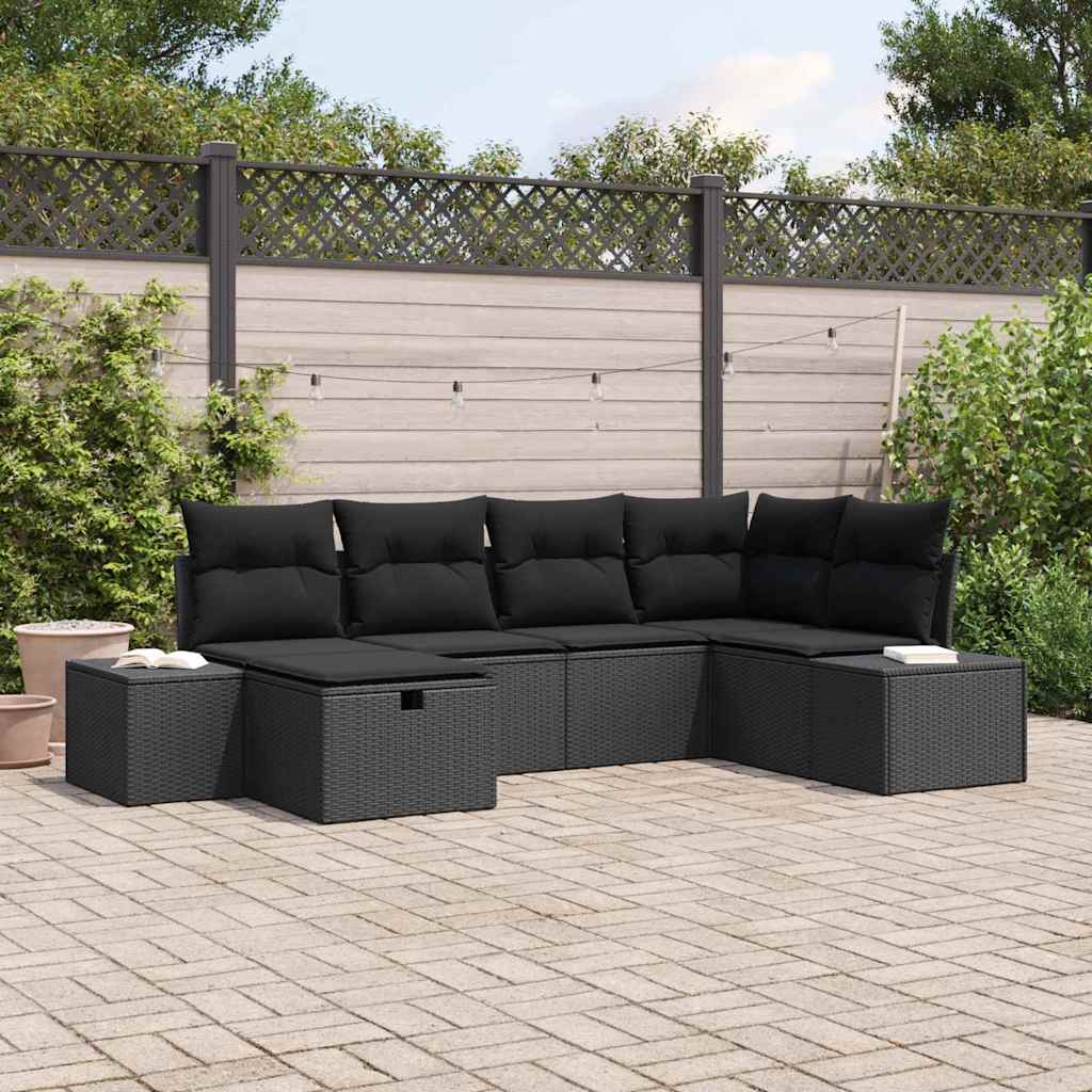 Sofa Set 6 stk. Poly-Rattan