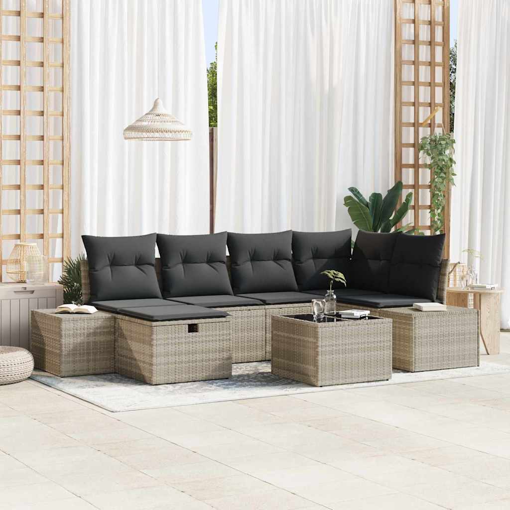 Sofa Set 6 stk. Poly-Rattan
