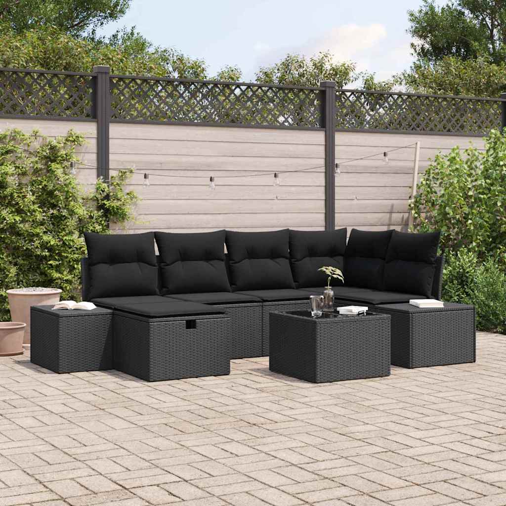 Sofa Set 6 stk. Poly-Rattan