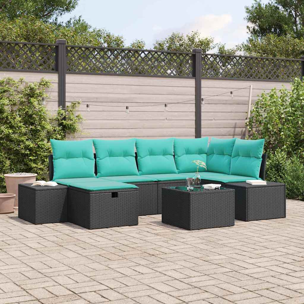 Sofa Set 3 stk. Poly-Rattan