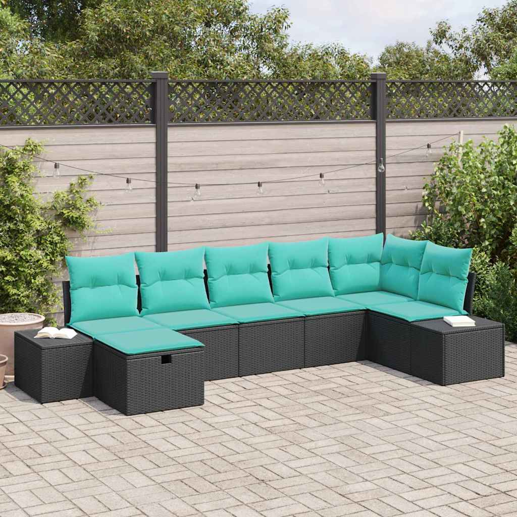 Sofa Set 5 stk. Poly-Rattan