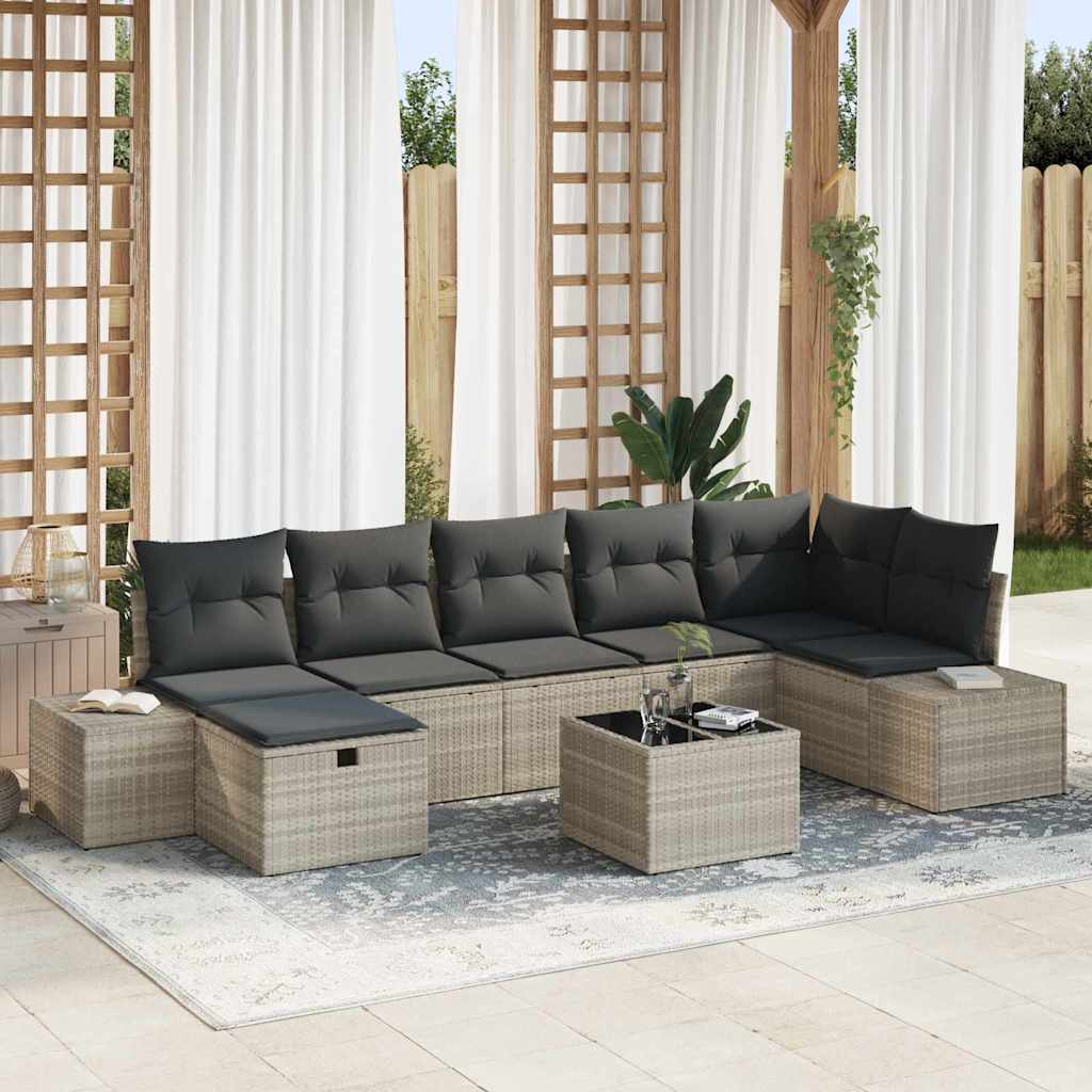 Sofa Set 8 stk. Poly-Rattan