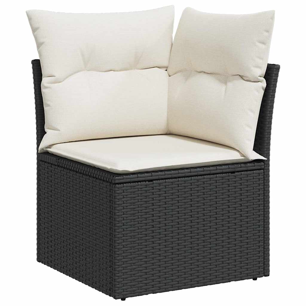 Gartensofa-set 8 stk. 7-Sitzanzahl Schwarz Poly Rattan
