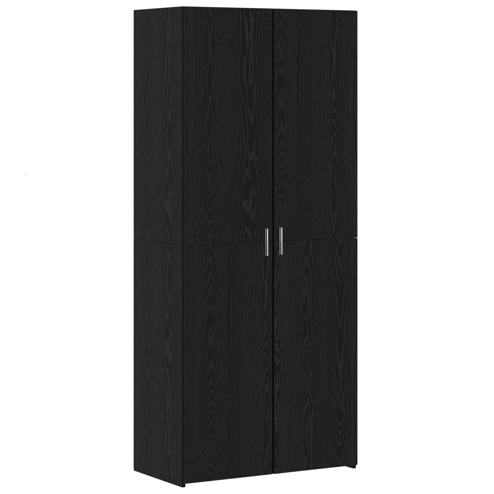 Highboard Schwarz Eichen-Optik 80 x 42 x 185 cm