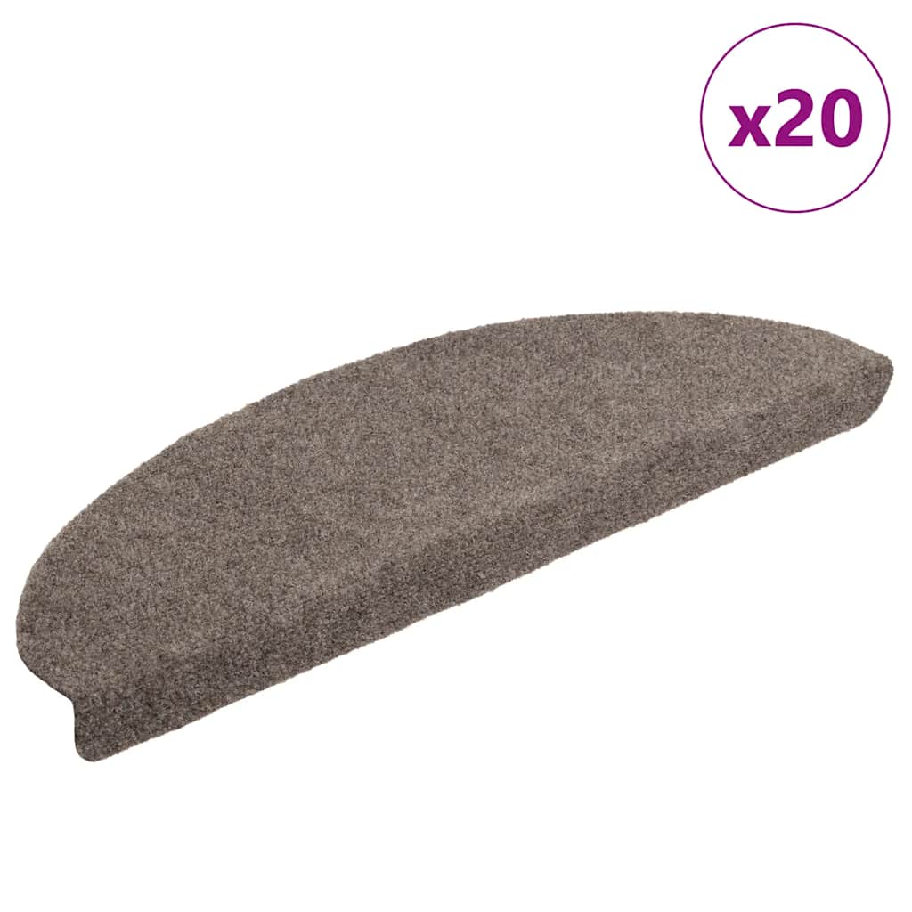 Stufenmatten Selbstklebend 20 Stk. 65x21x4 cm Beige Halbrund Groß