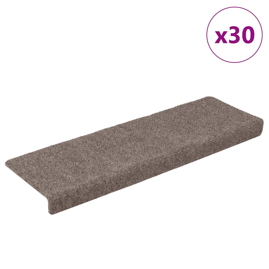 Stufenmatten Selbstklebend 30 Stk. 65x21x4 cm Beige Rechteckiger Rand