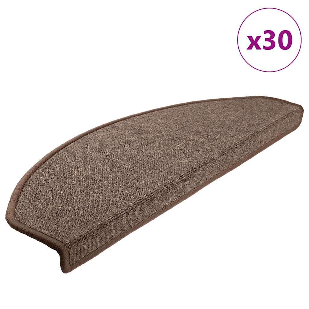 Stufenmatten 30 Stk. 65x24x4 cm Kaffeebraun Halbrund Groß