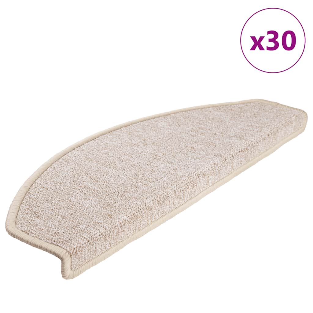 Stufenmatten 30 Stk. 65x24x4 cm Taupe Halbrund Groß