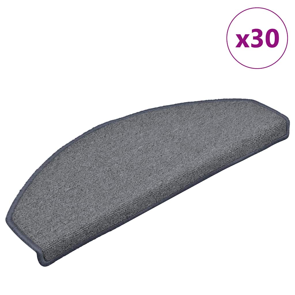 Stufenmatten 30 Stk. 65x24x4 cm Hellgrau und Blau Halbrund Groß