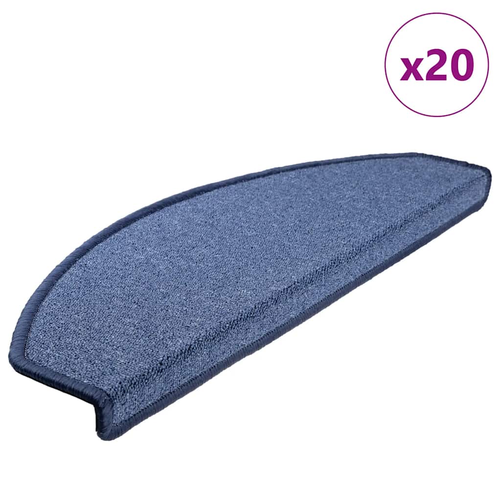 Stufenmatten 20 Stk. 65x24x4 cm Blau Halbrund Groß