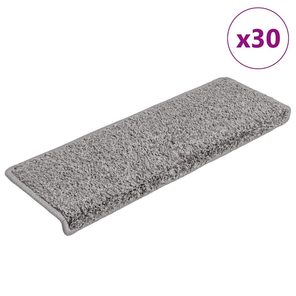 Stufenmatten 30 Stk. 65x21x4 cm Grau Rechteckiger Rand