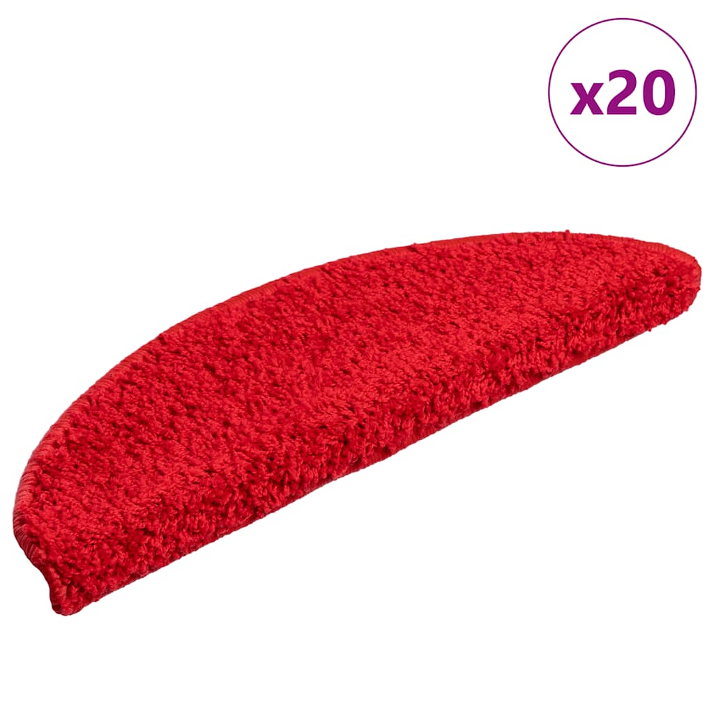 Stufenmatten 20 Stk. 56x17x3 cm Rot Halbrund