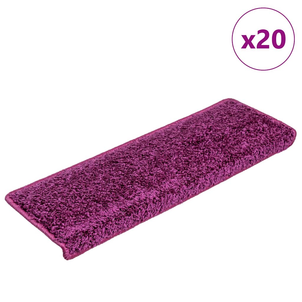 Stufenmatten 20 Stk. 65x21x4 cm Violett Rechteckiger Rand