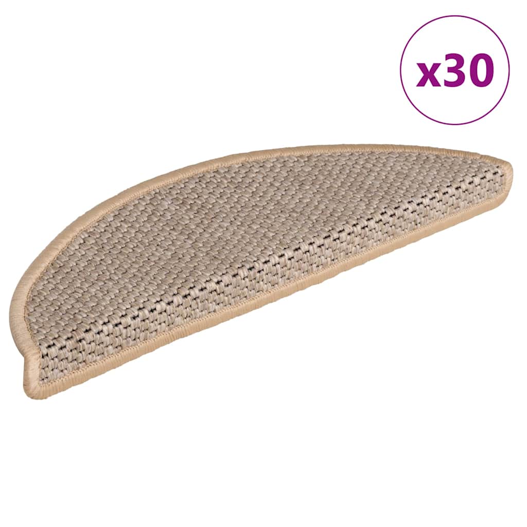 Stufenmatten Selbstklebend Sisal-Optik 30 Stk. 56x17x3 cm