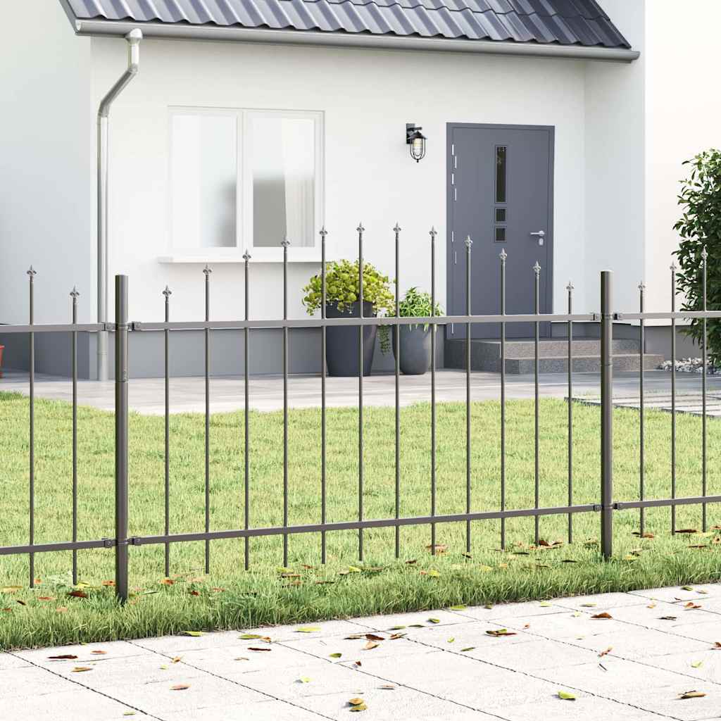 Gartenzaun WOERDEN 5 stk. 170 x 140 cm Grau