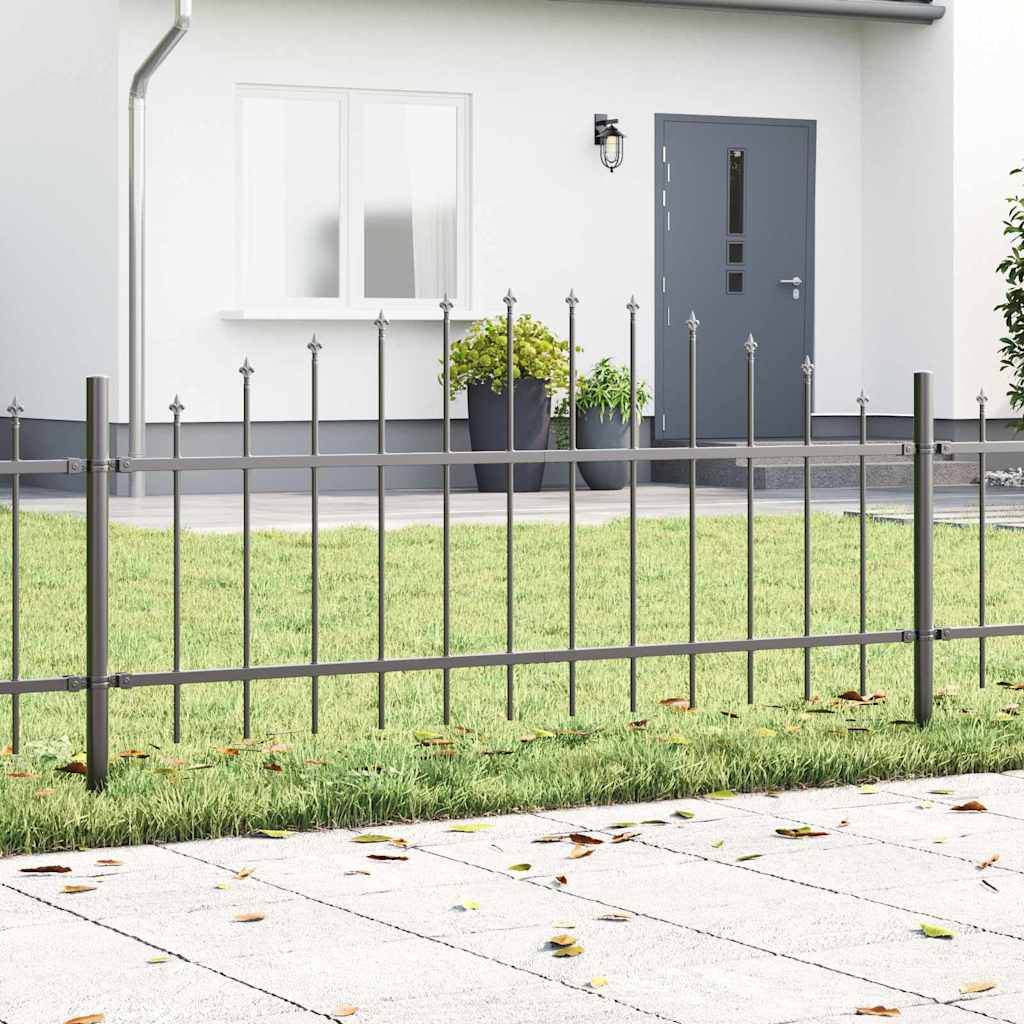 Gartenzaun WOERDEN 8 stk. 170 x 115 cm Grau