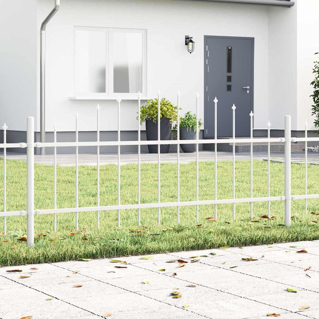 Gartenzaun WOERDEN 4 stk. 170 x 115 cm Weiß