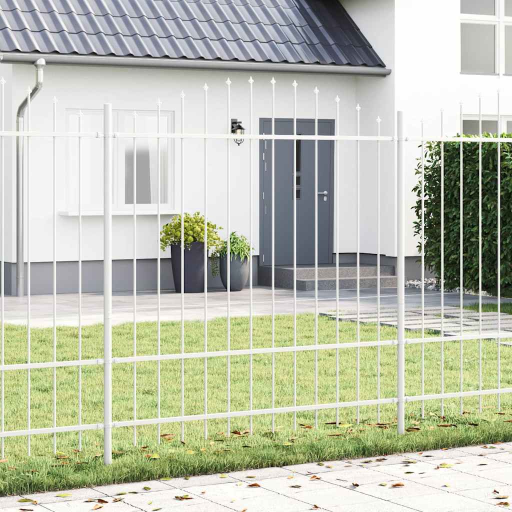 Gartenzaun WOERDEN 4 stk. 170 x 215 cm Weiß