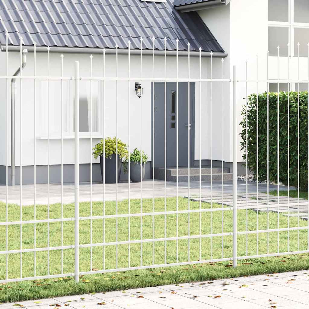 Gartenzaun WOERDEN 5 stk. 170 x 225 cm Weiß