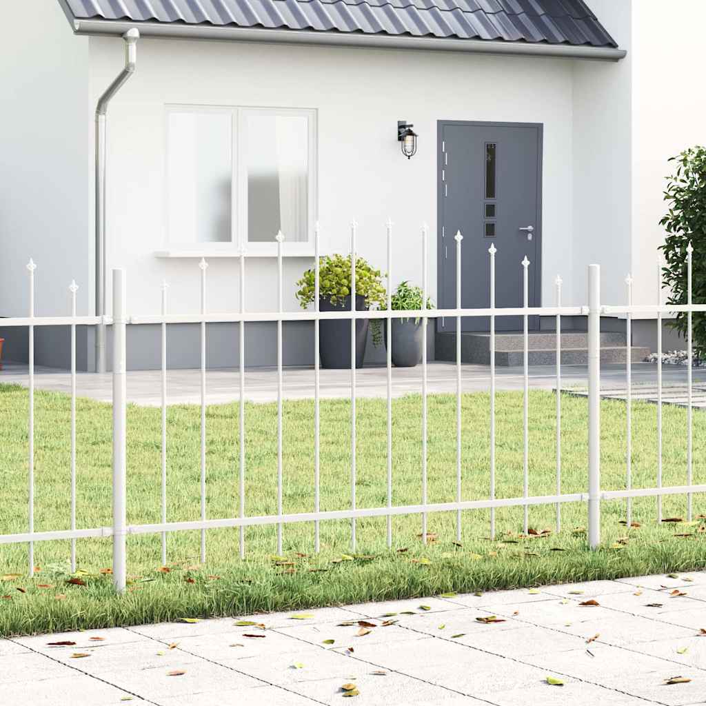 Gartenzaun WOERDEN 8 stk. 170 x 140 cm Weiß