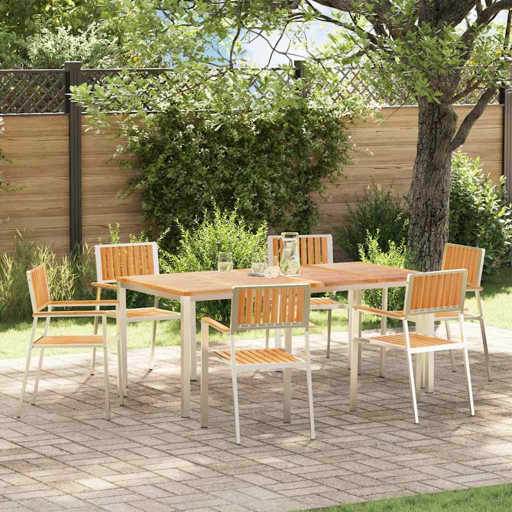 Outdoortisch-Set 7 stk. 180 x 90 x 75 cm