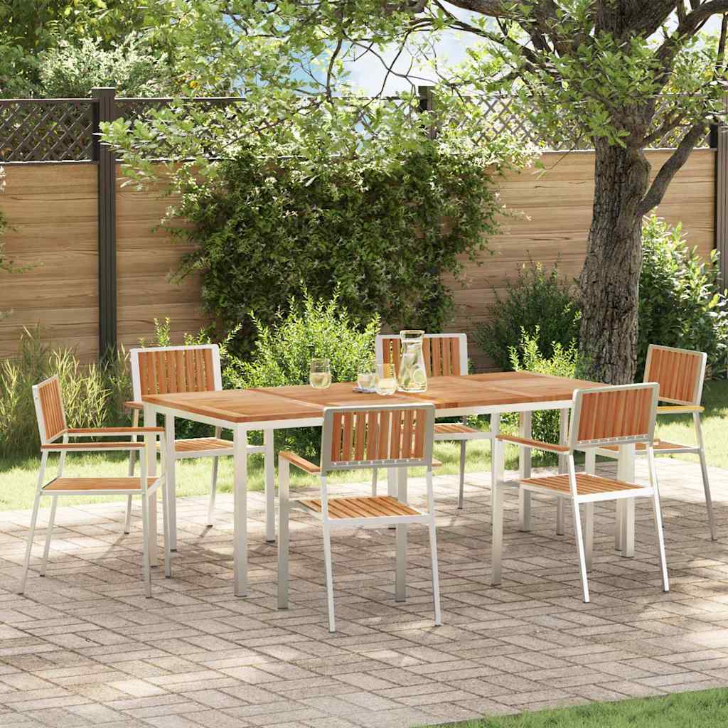 Outdoortisch-Set 7 stk. 200 x 90 x 75 cm