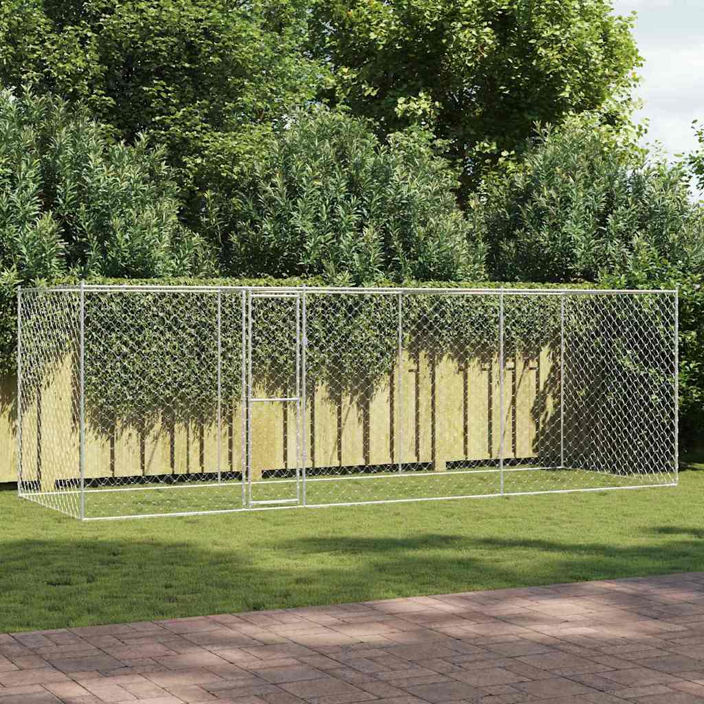 Hundekäfig Silber 600 x 200 x 200 cm Verzinkter Stahl
