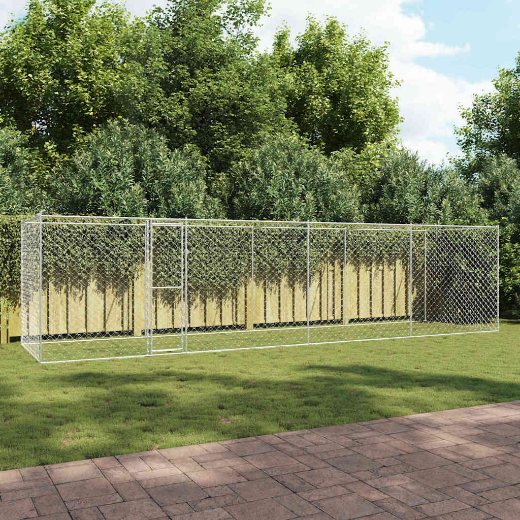 Hundekäfig Silber 800 x 200 x 200 cm Verzinkter Stahl