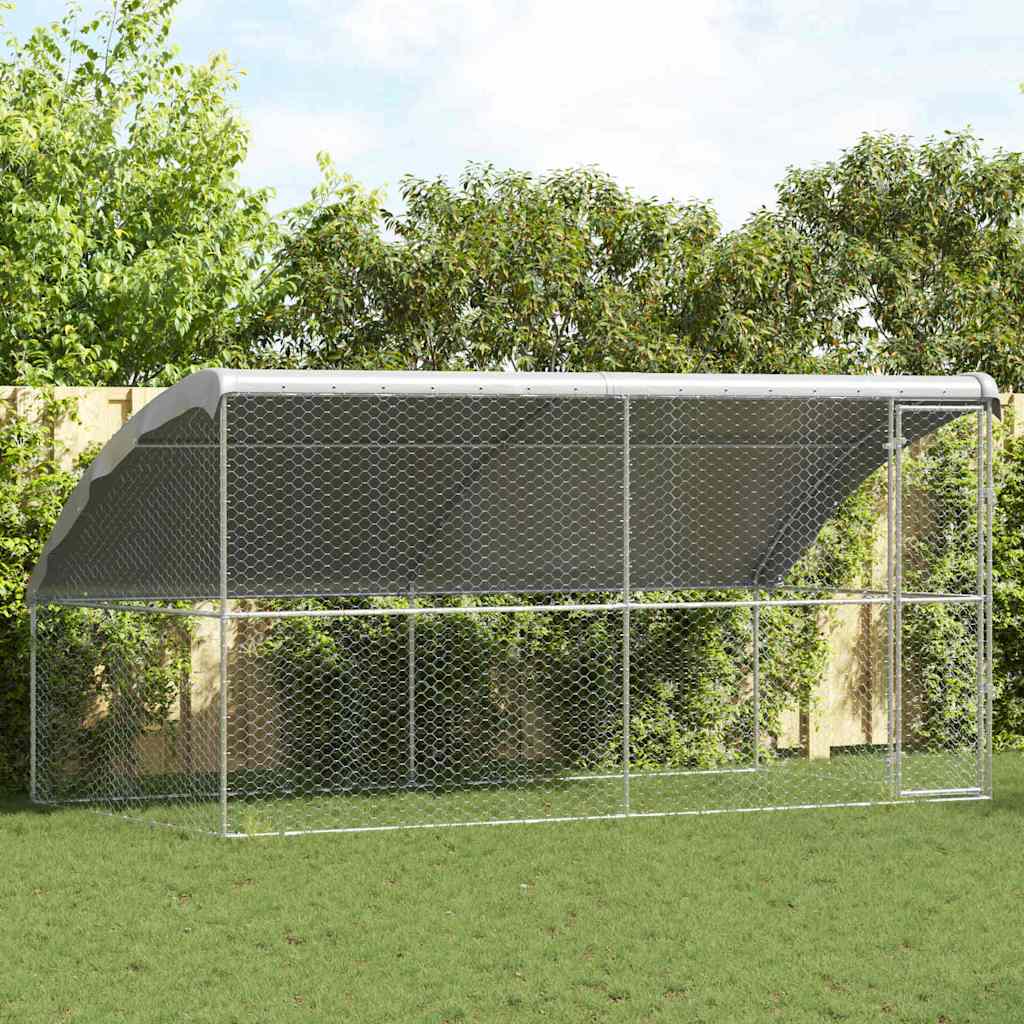 Hundekäfig 2 stk. Silber 4 x 2 x 2 m Verzinkter Stahl