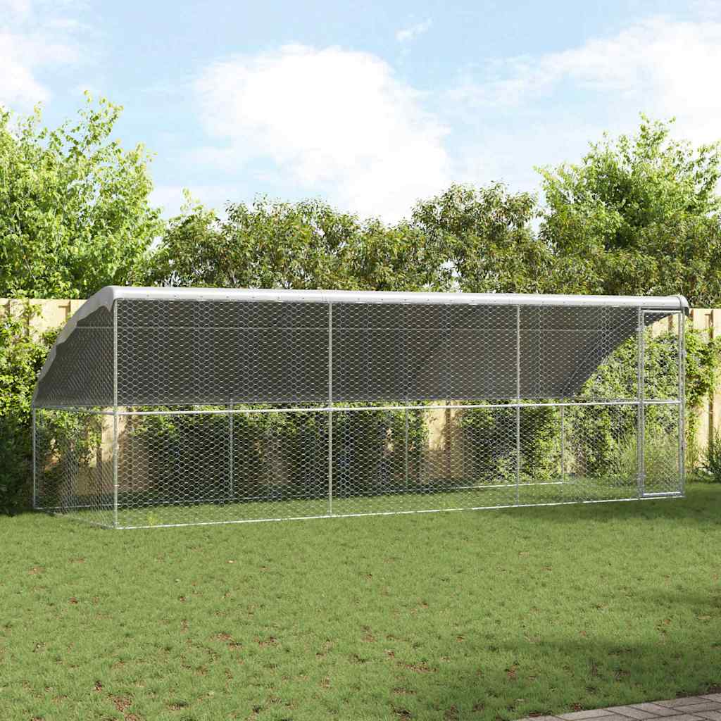 Hundekäfig 3 stk. Silber 6 x 2 x 2 m Verzinkter Stahl