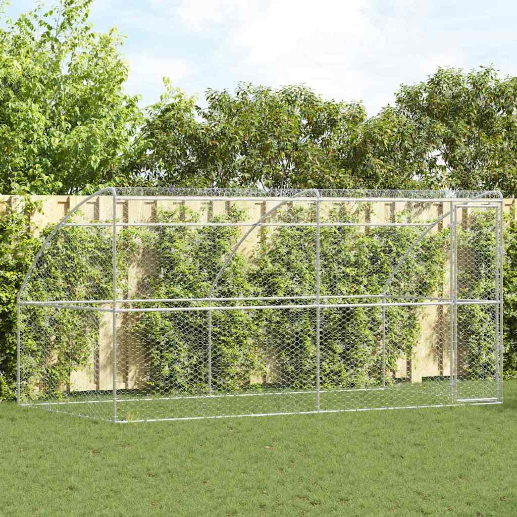 Hundekäfig 2 stk. Silber 4 x 2 x 2 m Verzinkter Stahl