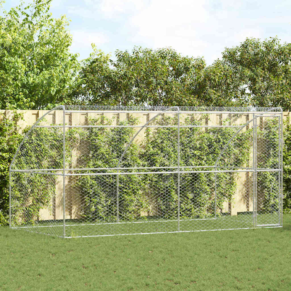 Hundekäfig 2 stk. Silber 4 x 2 x 2 m Verzinkter Stahl