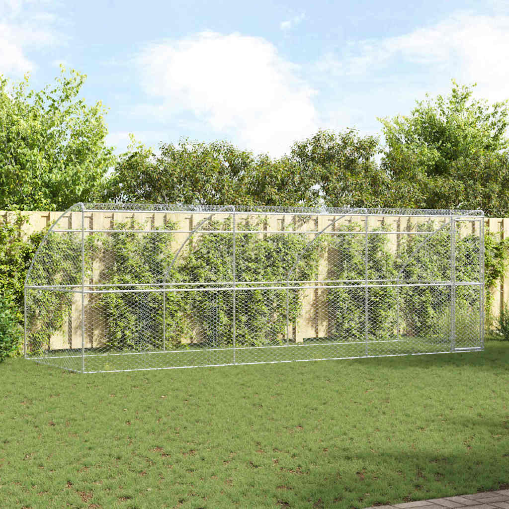 Hundekäfig 3 stk. Silber 6 x 2 x 2 m Verzinkter Stahl