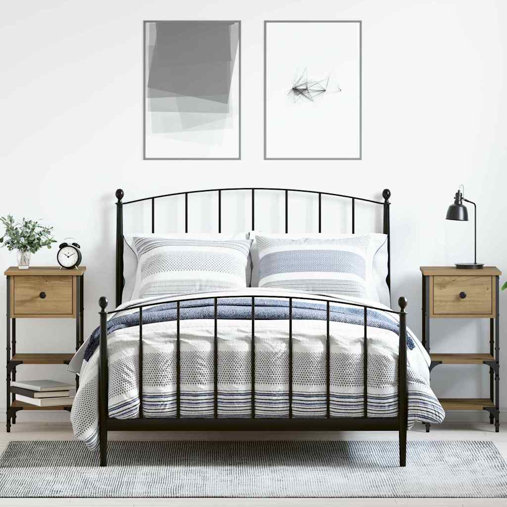 Nachttisch 2 Stk. Braun 33,5 x 36 x 70 cm Holzwerkstoff