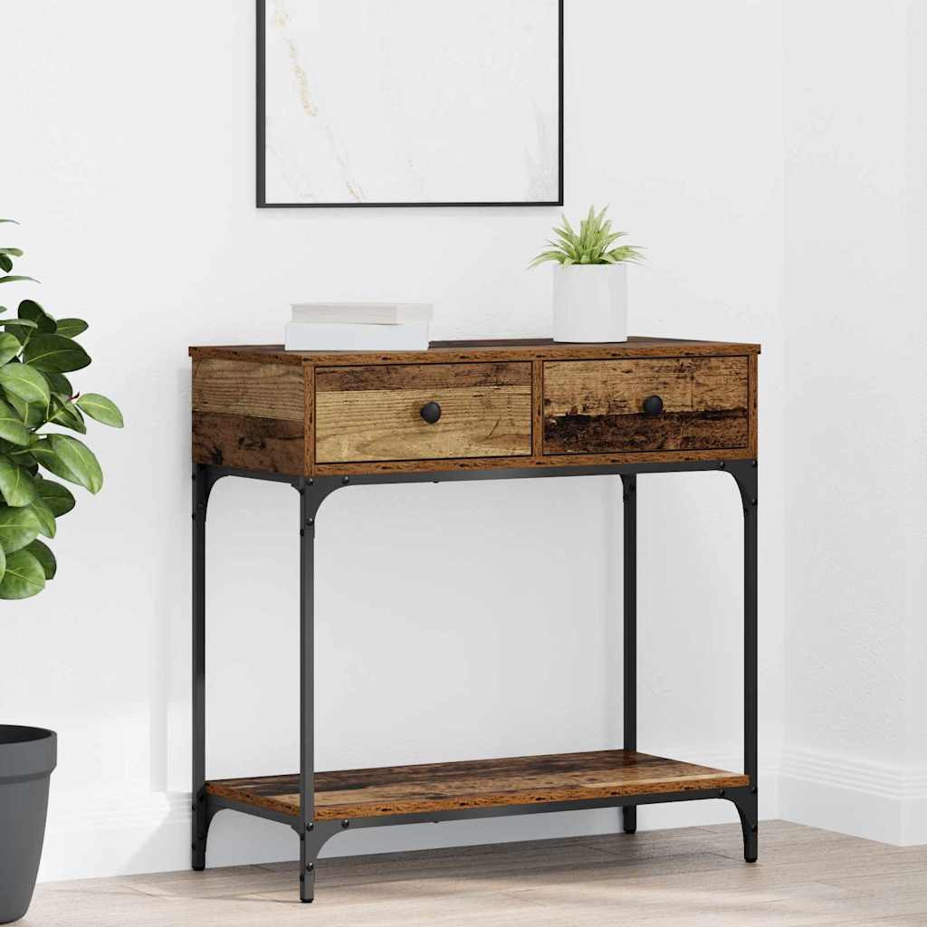 Konsolentisch Altholz 75 x 34,5 x 75 cm Holzwerkstoff