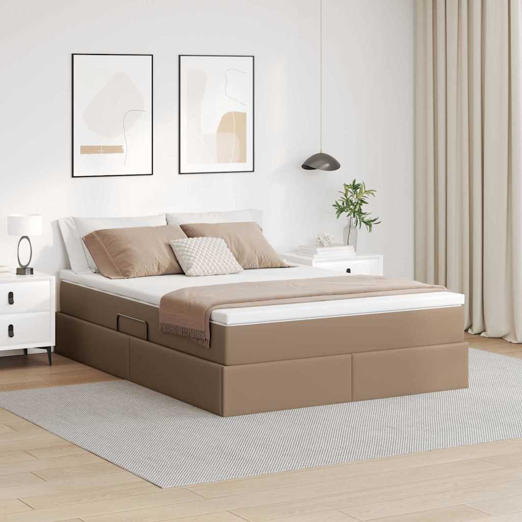 Aufbewahrungsbett mit Matratze Cappuccino 140 x 200 cm
