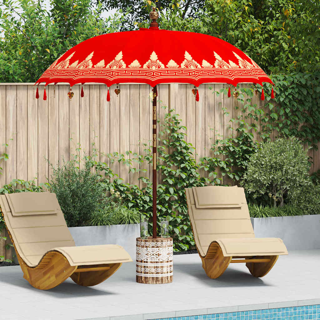 Balinesischer Sonnenschirm Rot 215 x 215 x 260 cm