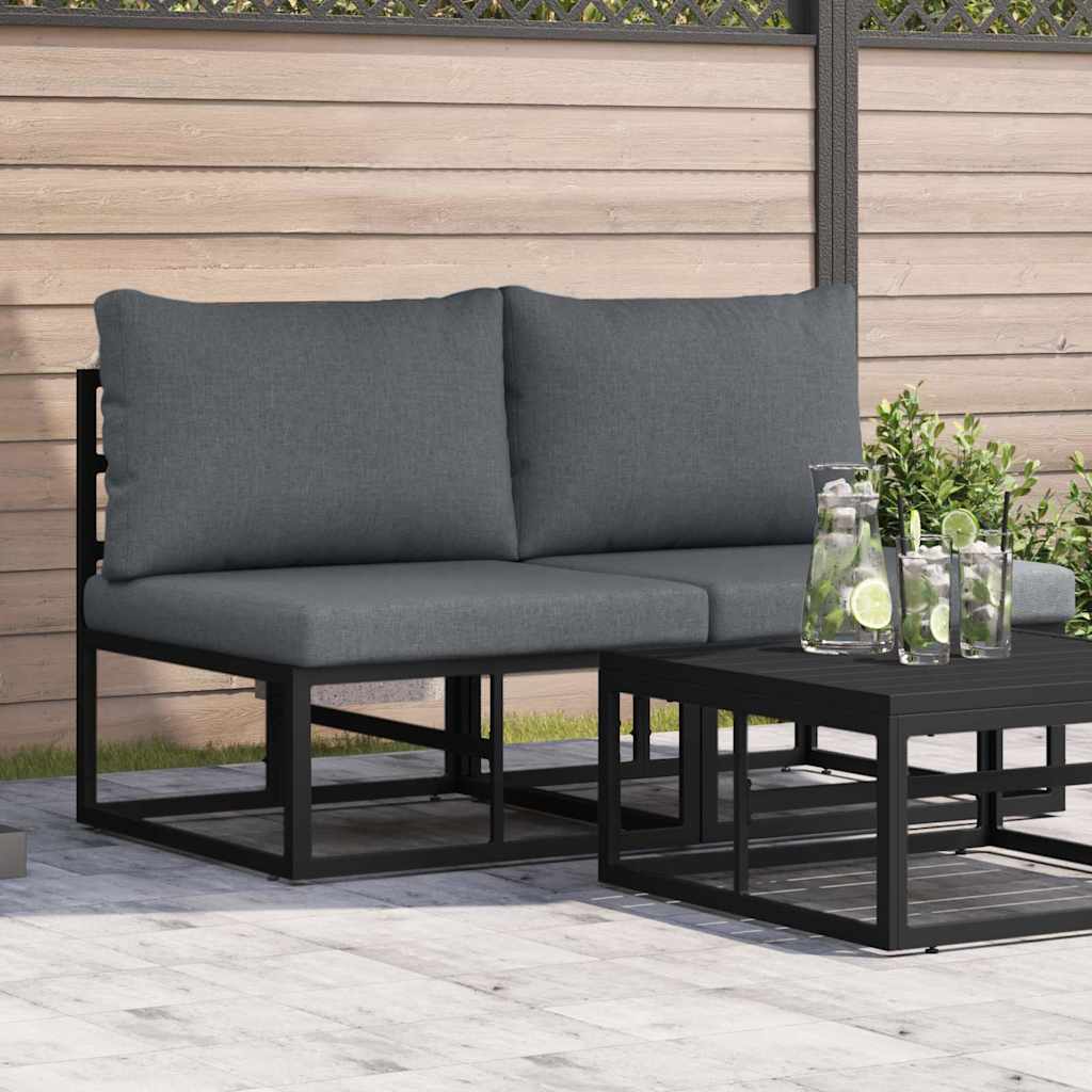 2 stk. Gartenmöbel Metall Schwarz und Anthrazit