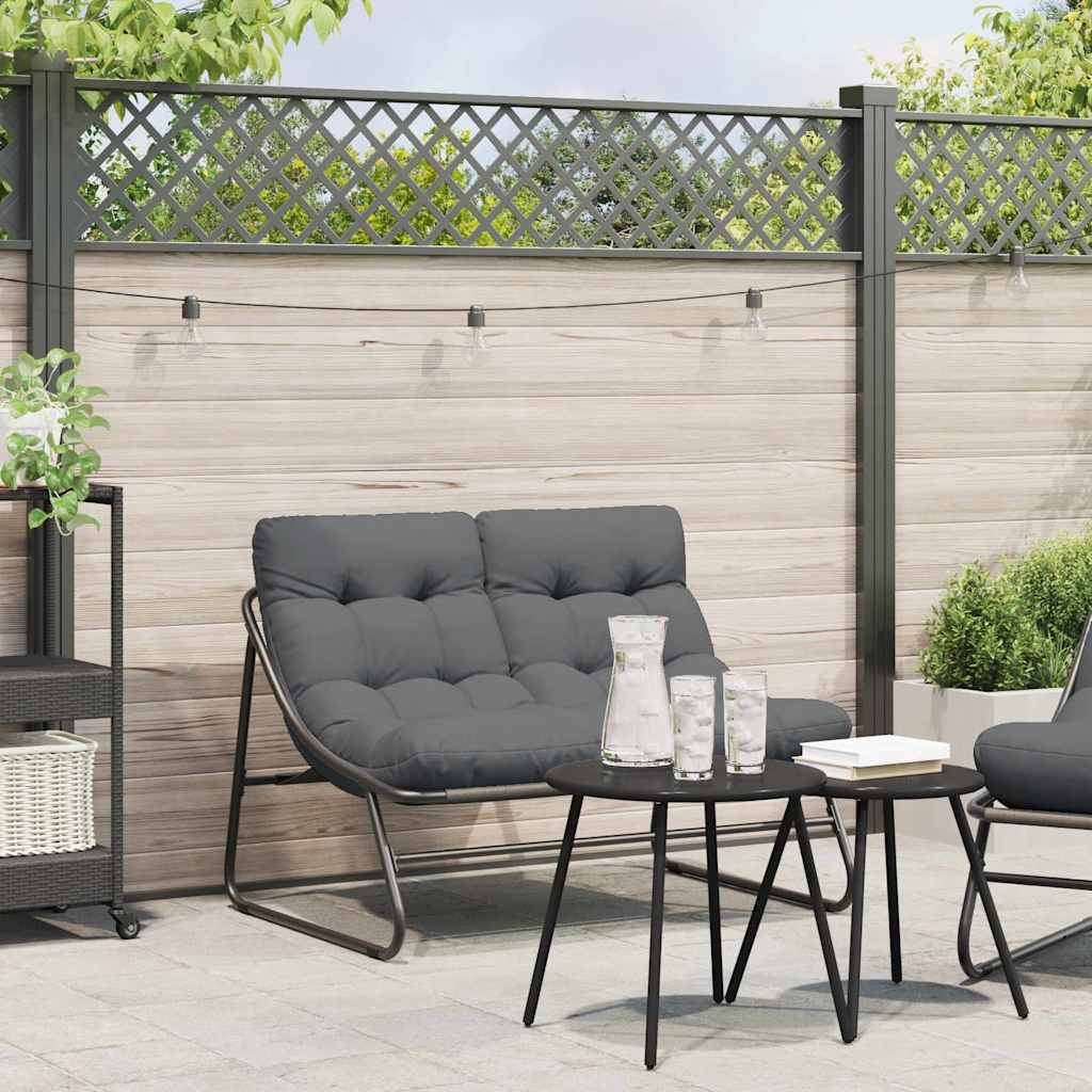 gartenmöbel Schwarz Pulverbeschichteter Stahl