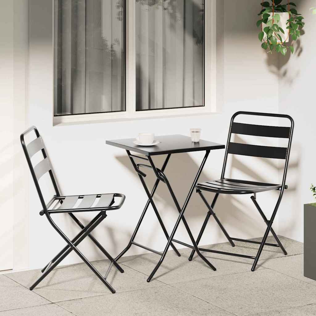 Garten Bistro Set 3 stk. Anthrazit Stahl