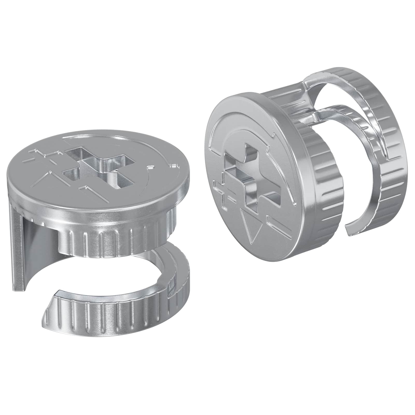 Zapfenschloss-Muttern 2 stk. Silber 15 x 11,5 mm Metall