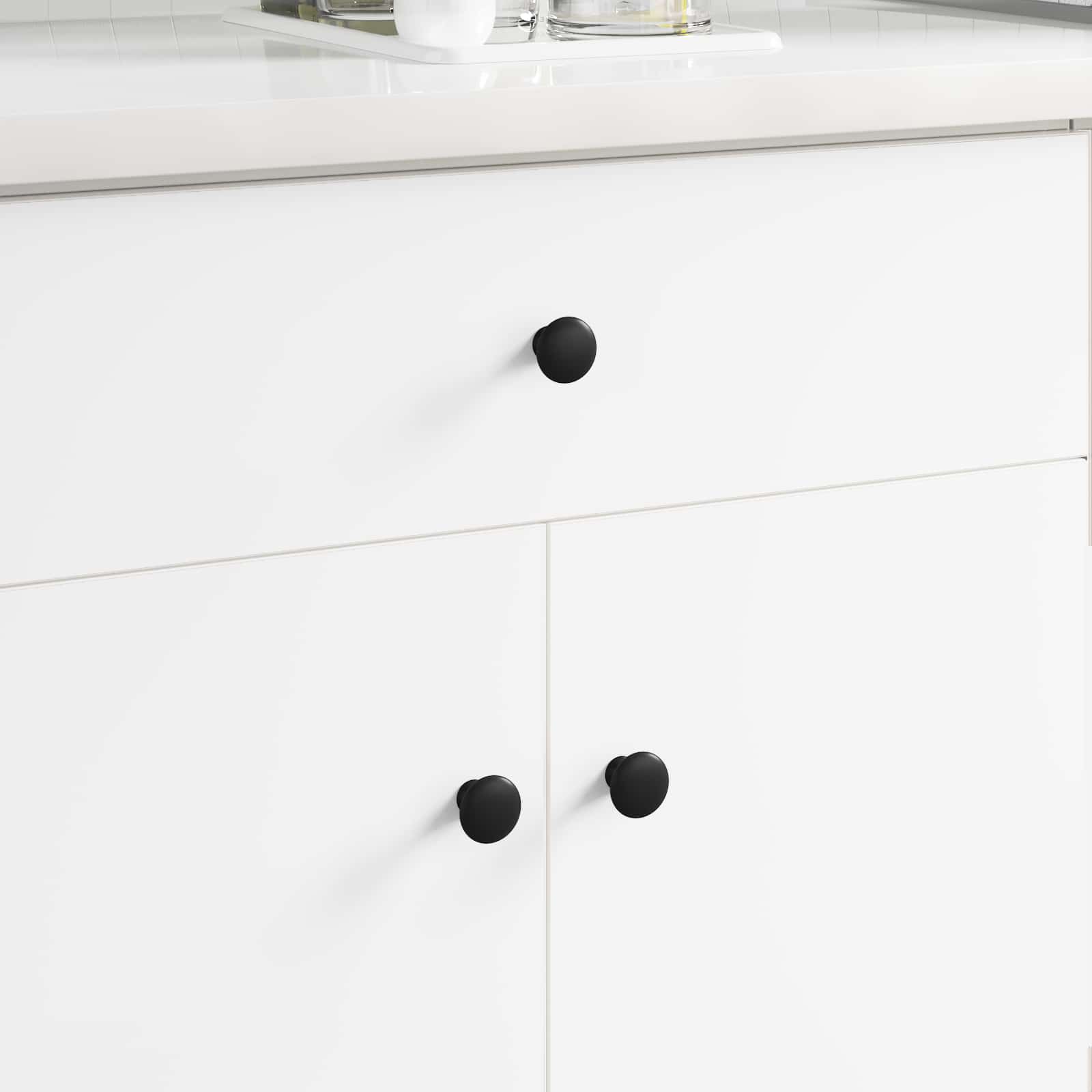 Griff 2 Stk. Schwarz Ø30 mm Aluminium