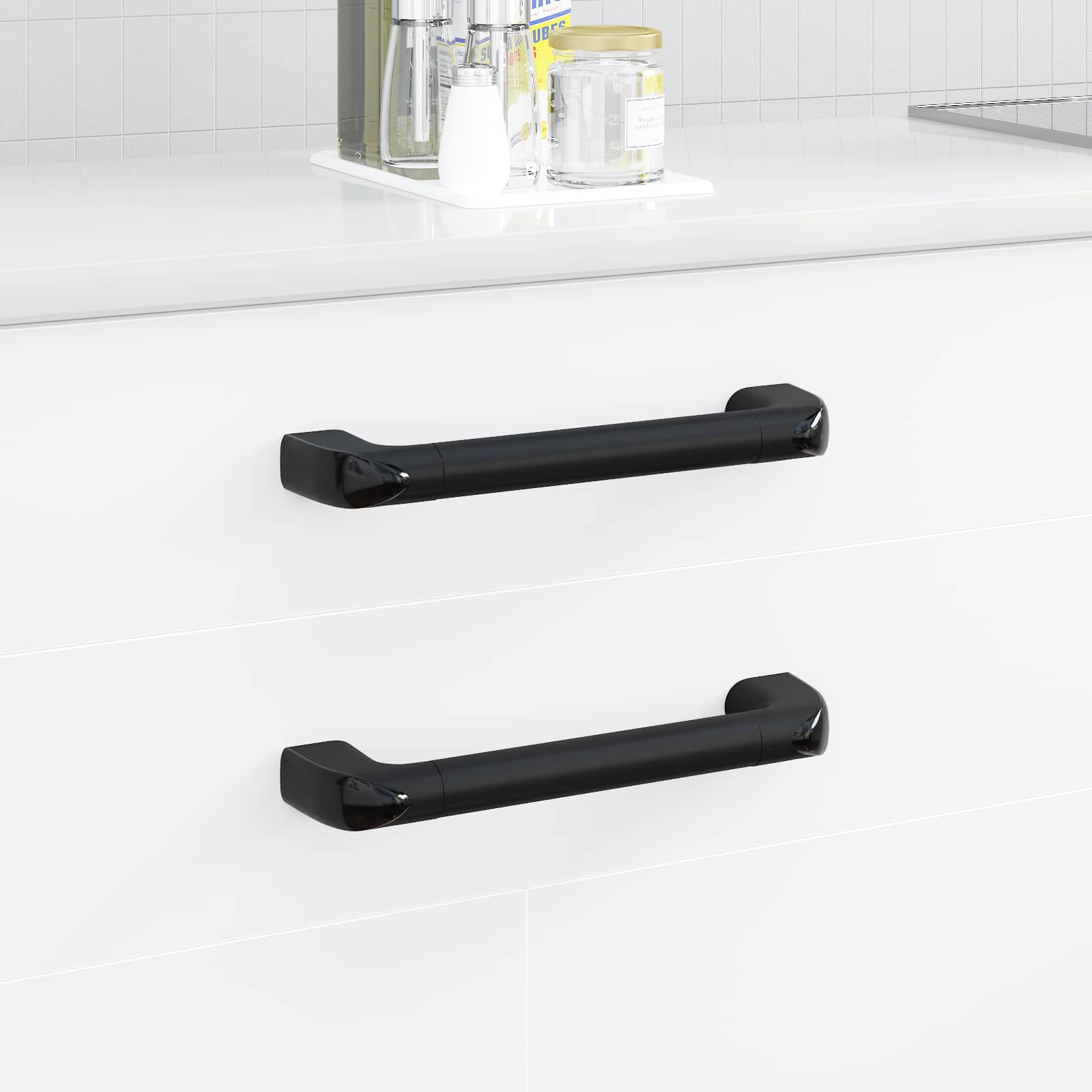 Griff Uni 69 Stk. Schwarz 380 x 34 x 85 mm Aluminium und PP