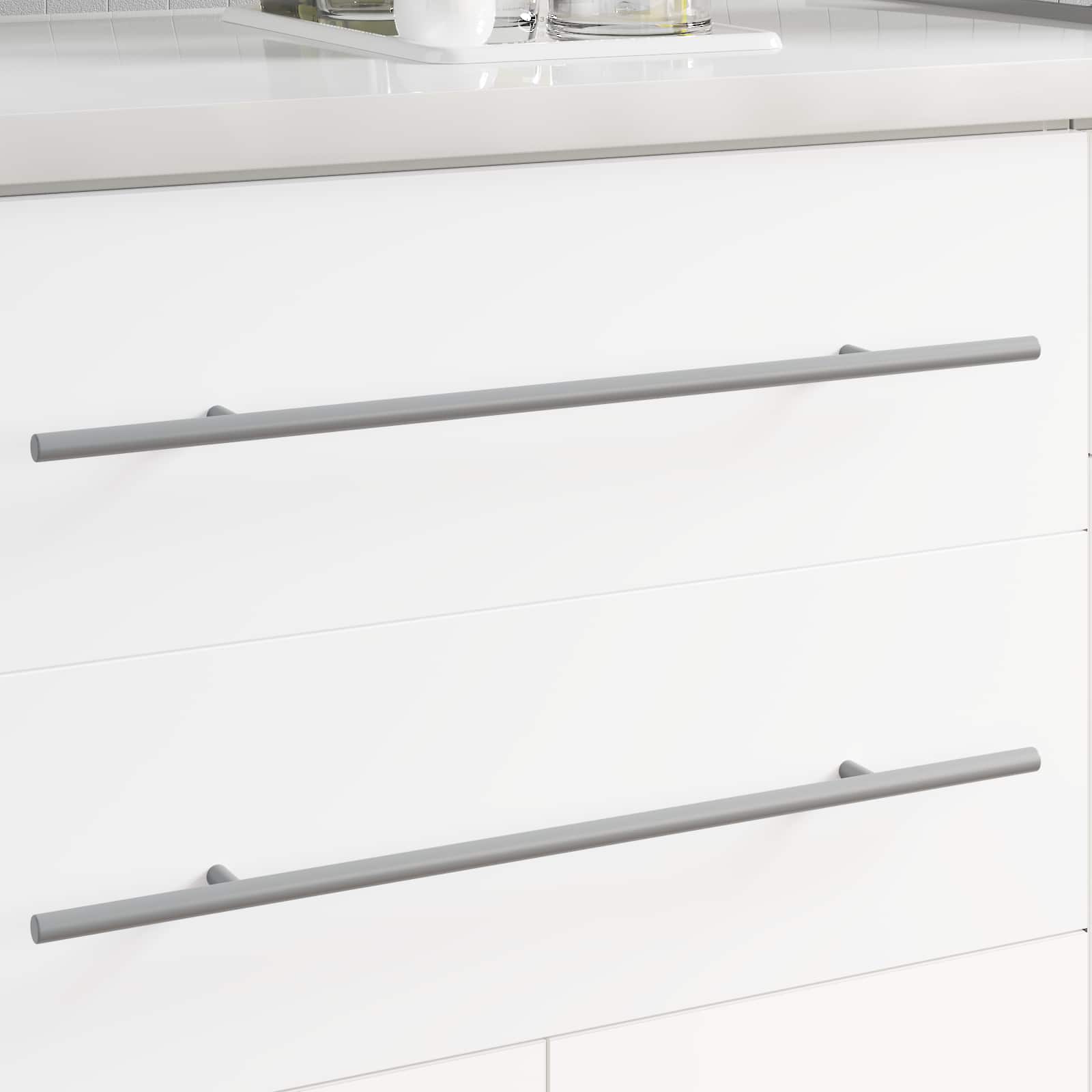 Griff 2 Stk. Silber 500 mm Stahl