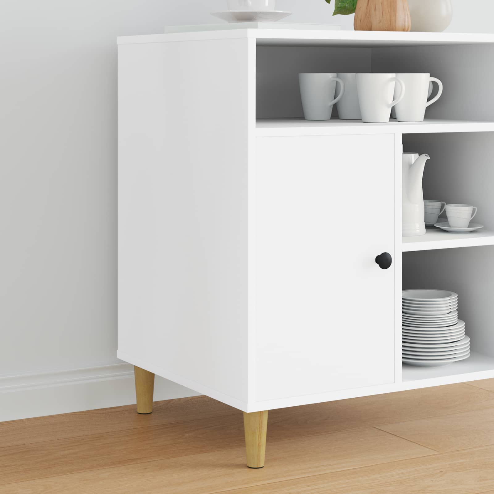 Möbelbeine 2 Stk. Braun Ø 44 x 100 mm Massives Eukalyptus Holz