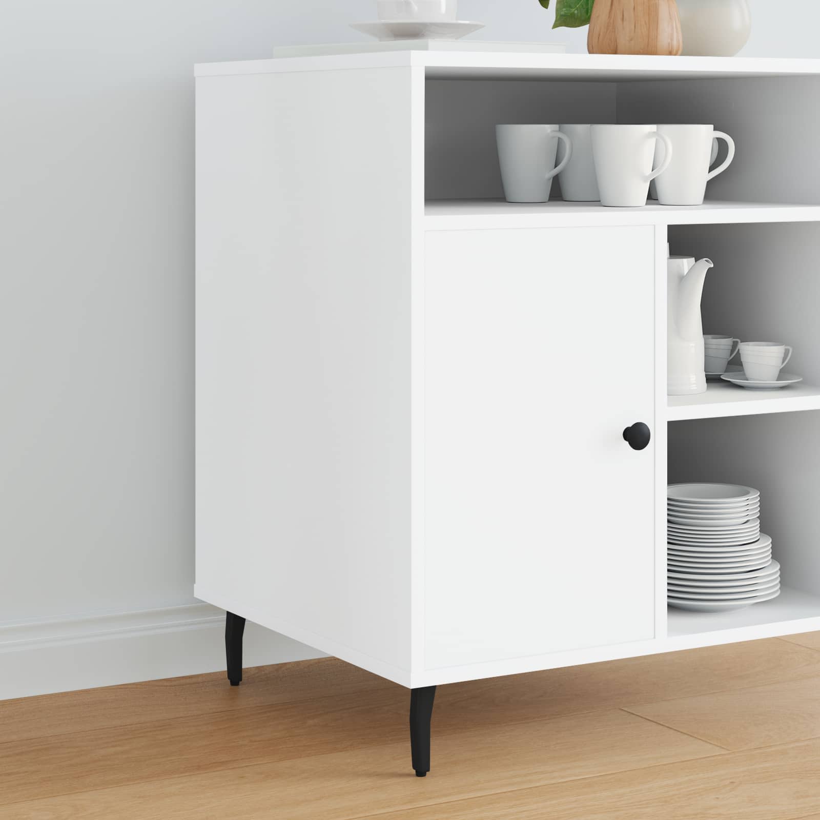 Standfüße 2 Stk. Schwarz 40 x 40 x 100 mm Eisen