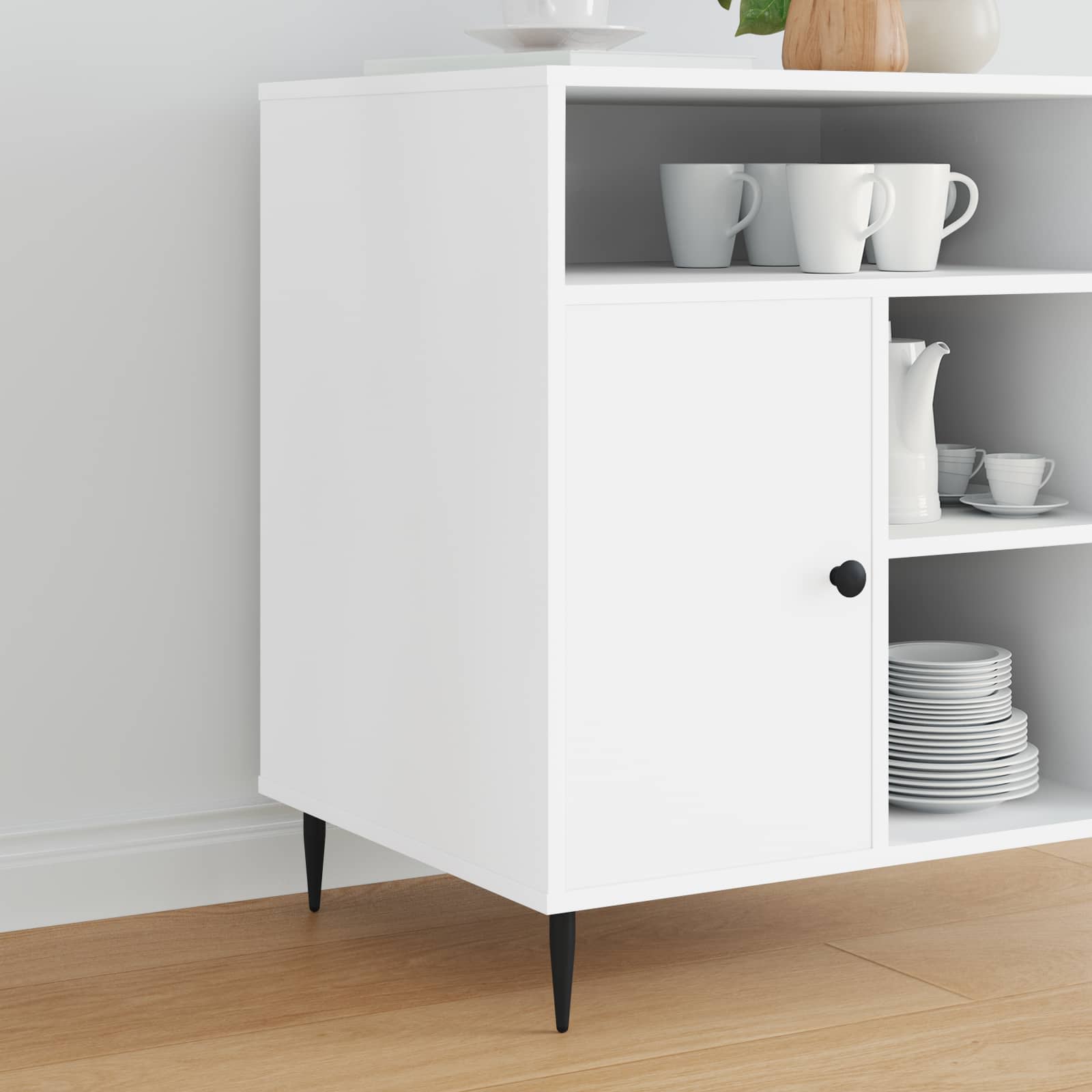 Möbelbeine 2 Stk. Schwarz Ø 40 x 98 mm Eisen